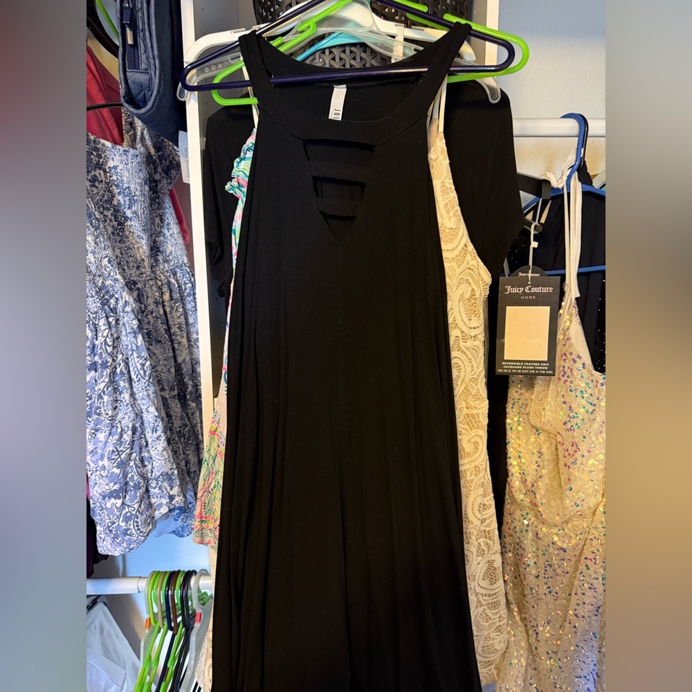 Black dress with cut outs